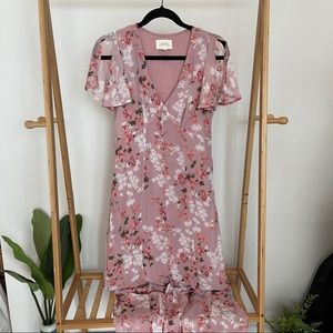 If By Sea beautiful purple floral maxi dress